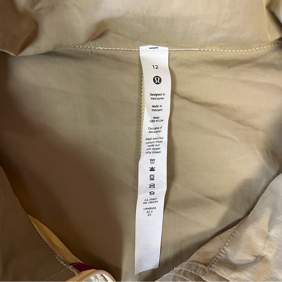 Lululemon Evergreen Anorak Prosecco / Ripened Raspberry SZ 12 - Picture 7 of 11